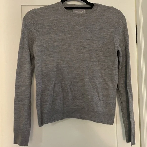 Zadig & Voltaire grey sweater w/sequin detail on. - Picture 2 of 6